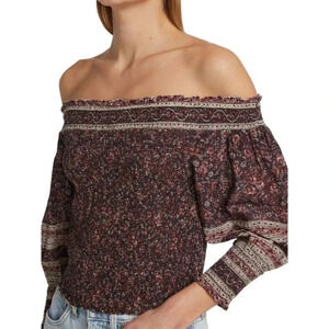 NWT VERONICA BEARD Rosalinda Smocked Off The Shoulder Top